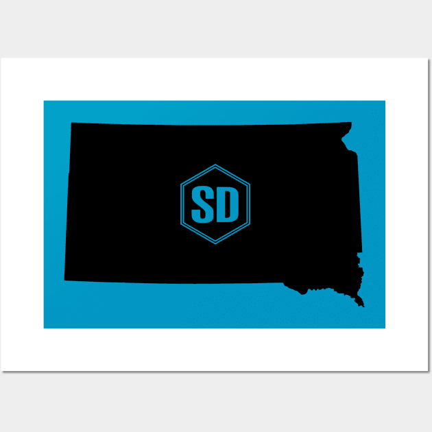 South Dakota Homer (Black) Wall Art by caknuck